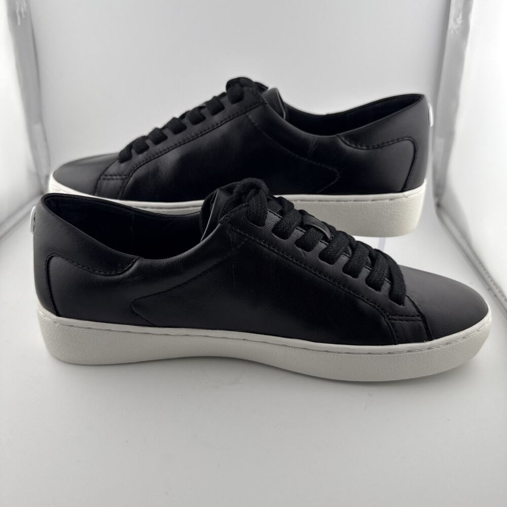 Michael Kors Women's Lola Leather Low Top Fashion Sneaker Black, Size 7M NEW - Picture 7 of 12